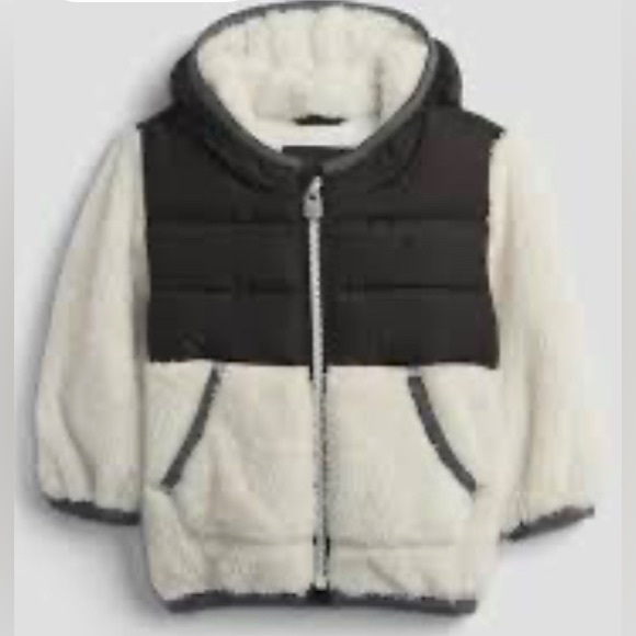 Baby Gap 12-18 Month Sherpa Puffer - Picture 1 of 8